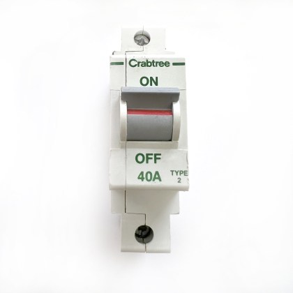 Crabtree Polestar 602/40 40A 40 Amp MCB Circuit Breaker Type 2